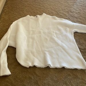 White free people sweater